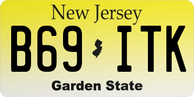 NJ license plate B69ITK