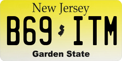 NJ license plate B69ITM