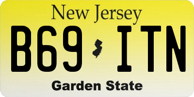 NJ license plate B69ITN
