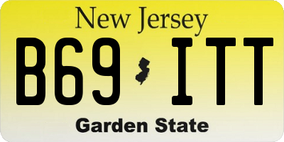 NJ license plate B69ITT