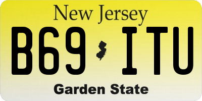 NJ license plate B69ITU