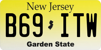 NJ license plate B69ITW