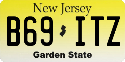 NJ license plate B69ITZ