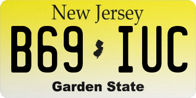 NJ license plate B69IUC