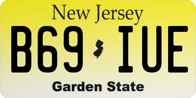 NJ license plate B69IUE