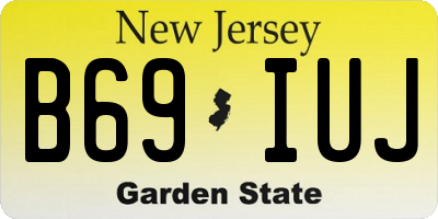 NJ license plate B69IUJ