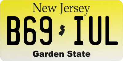 NJ license plate B69IUL