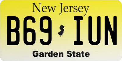NJ license plate B69IUN