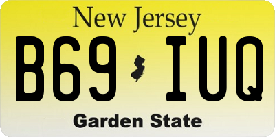 NJ license plate B69IUQ