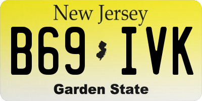 NJ license plate B69IVK