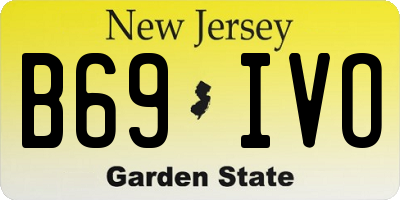 NJ license plate B69IVO