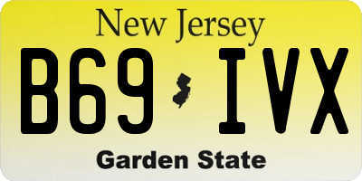 NJ license plate B69IVX