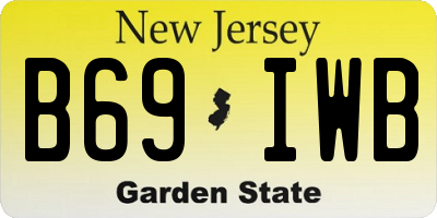 NJ license plate B69IWB