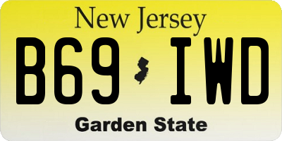 NJ license plate B69IWD