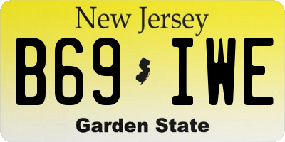 NJ license plate B69IWE