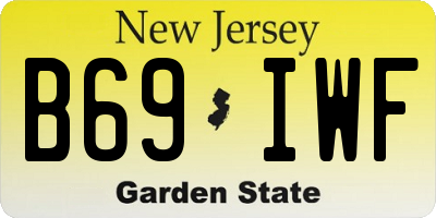 NJ license plate B69IWF