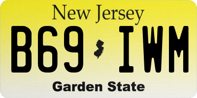 NJ license plate B69IWM