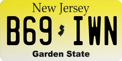 NJ license plate B69IWN