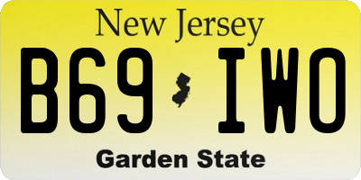 NJ license plate B69IWO