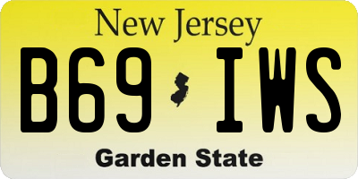 NJ license plate B69IWS
