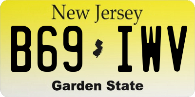 NJ license plate B69IWV