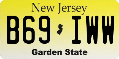NJ license plate B69IWW