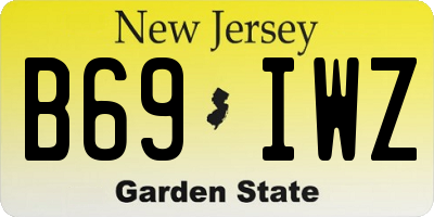 NJ license plate B69IWZ