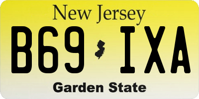 NJ license plate B69IXA