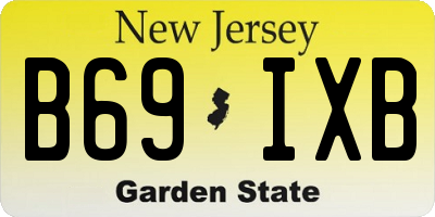 NJ license plate B69IXB
