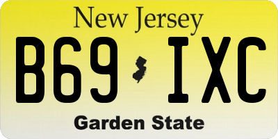 NJ license plate B69IXC