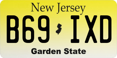 NJ license plate B69IXD