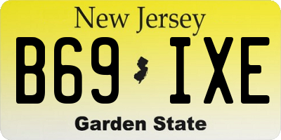 NJ license plate B69IXE