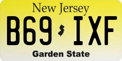 NJ license plate B69IXF
