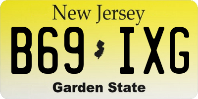 NJ license plate B69IXG