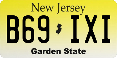 NJ license plate B69IXI