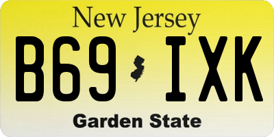 NJ license plate B69IXK