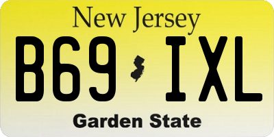 NJ license plate B69IXL