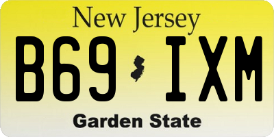 NJ license plate B69IXM