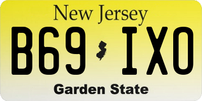 NJ license plate B69IXO