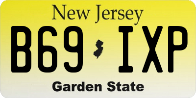 NJ license plate B69IXP
