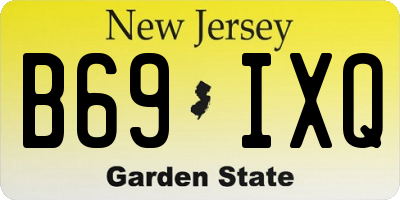 NJ license plate B69IXQ
