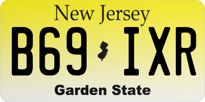 NJ license plate B69IXR