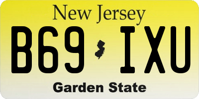 NJ license plate B69IXU