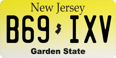 NJ license plate B69IXV