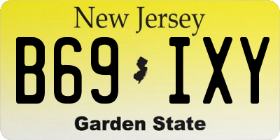 NJ license plate B69IXY