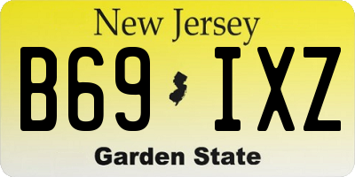 NJ license plate B69IXZ