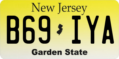 NJ license plate B69IYA