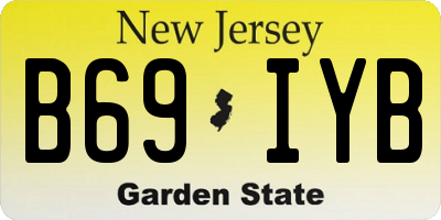NJ license plate B69IYB