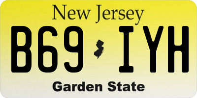 NJ license plate B69IYH