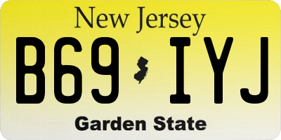 NJ license plate B69IYJ
